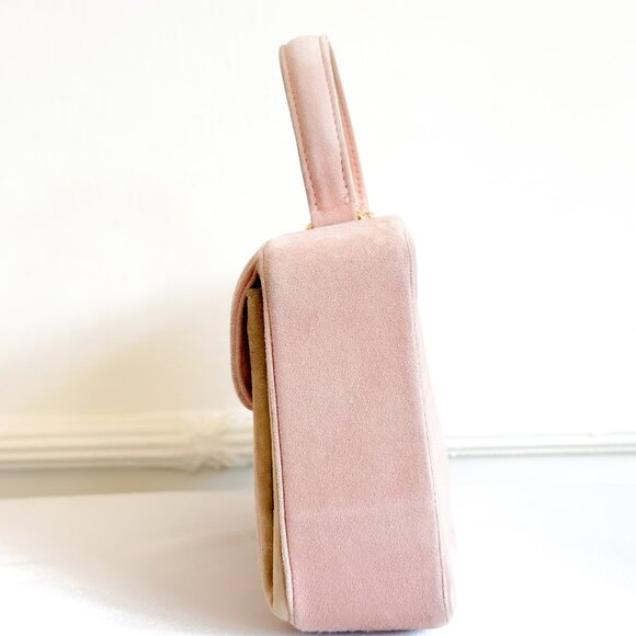 Chanel Pink Suede Top Handle Bag - Picture 4 of 16